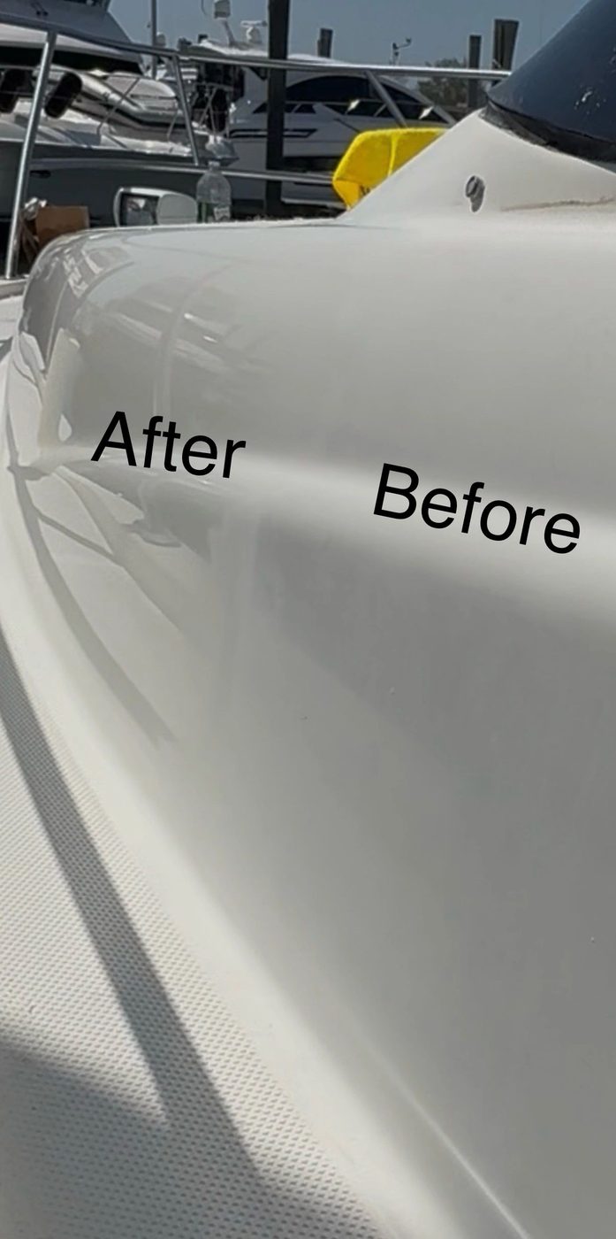 Boat treated with the Resurgence oxidation removal service